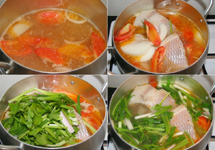 Canh cá cần tây